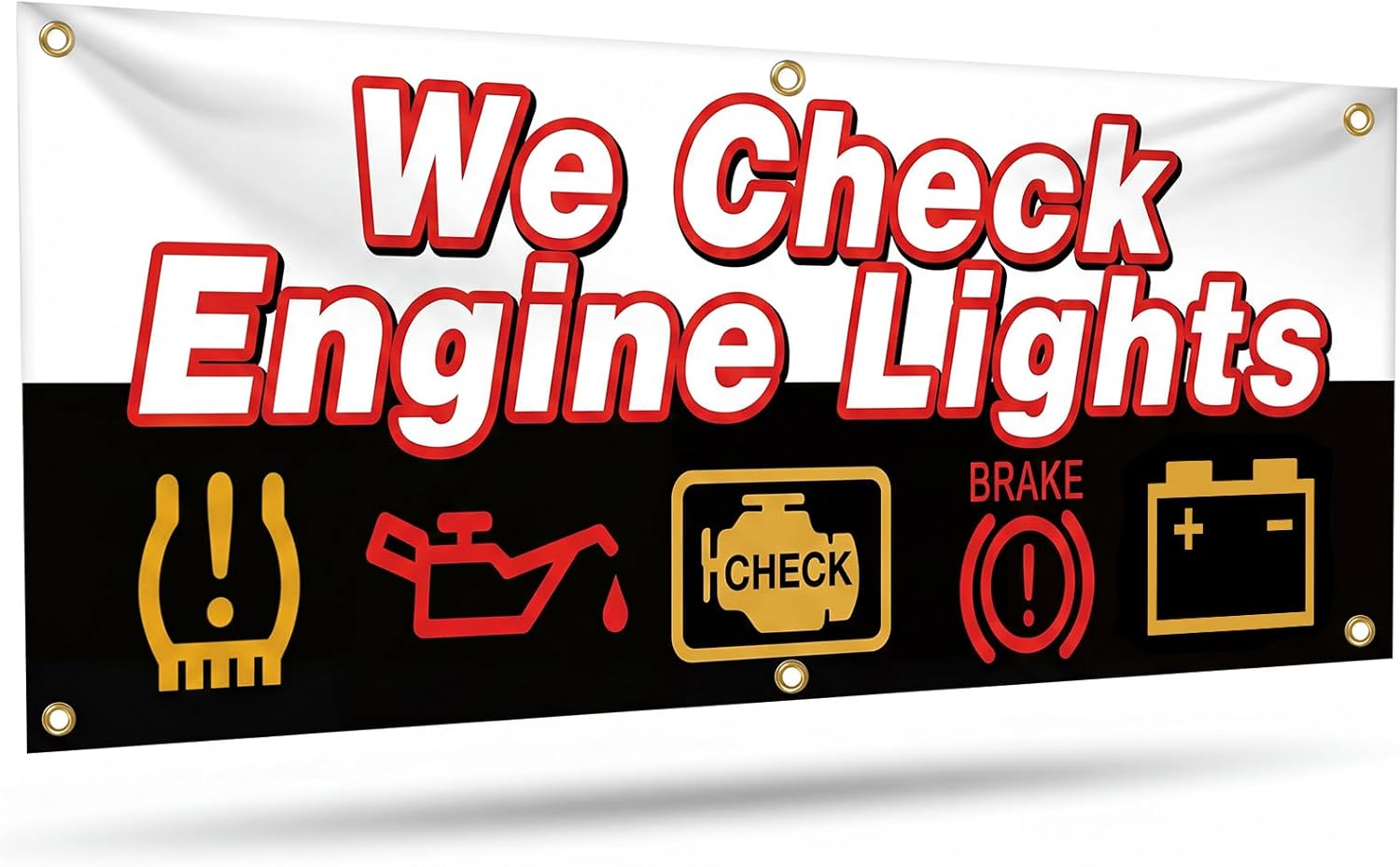 Check engine light warning on a vehicle dashboard